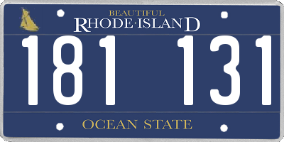 RI license plate 181131