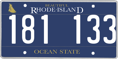 RI license plate 181133