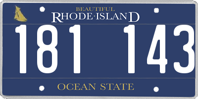 RI license plate 181143
