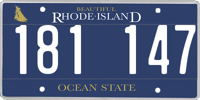 RI license plate 181147