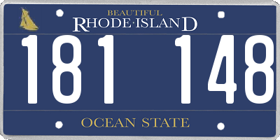 RI license plate 181148