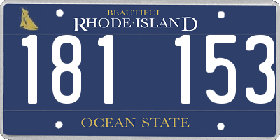 RI license plate 181153