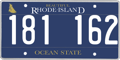 RI license plate 181162
