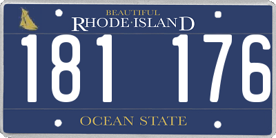RI license plate 181176