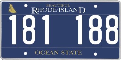 RI license plate 181188