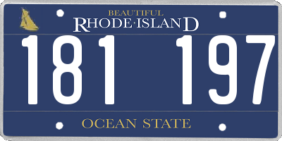 RI license plate 181197