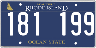 RI license plate 181199