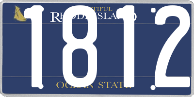 RI license plate 1812