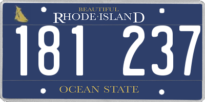 RI license plate 181237