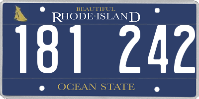 RI license plate 181242