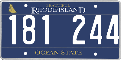 RI license plate 181244