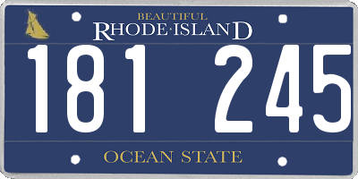 RI license plate 181245