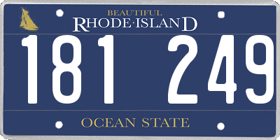 RI license plate 181249