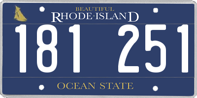 RI license plate 181251