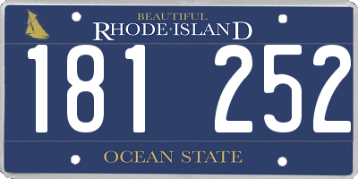 RI license plate 181252