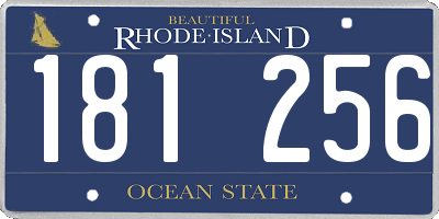 RI license plate 181256