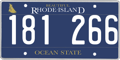 RI license plate 181266