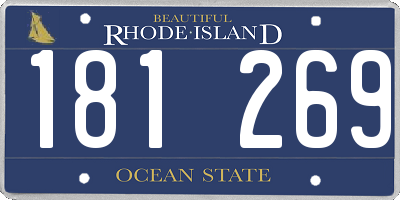 RI license plate 181269