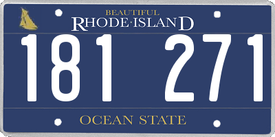 RI license plate 181271