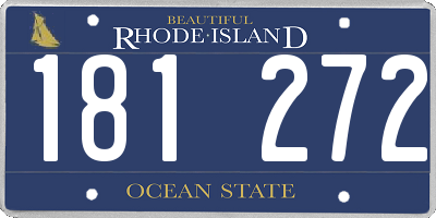 RI license plate 181272