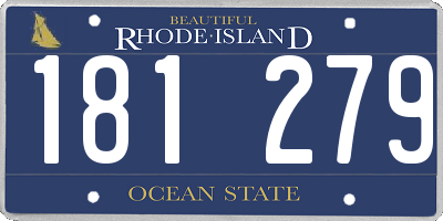 RI license plate 181279