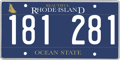RI license plate 181281