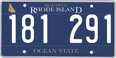 RI license plate 181291