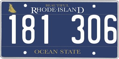 RI license plate 181306