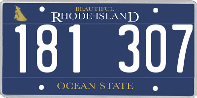 RI license plate 181307