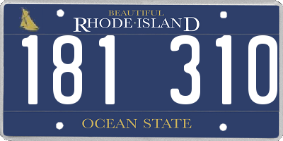 RI license plate 181310
