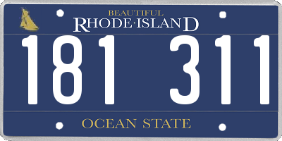 RI license plate 181311