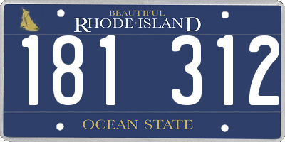 RI license plate 181312