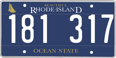 RI license plate 181317