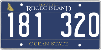 RI license plate 181320