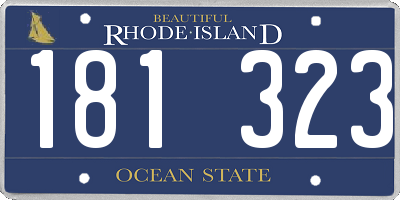 RI license plate 181323