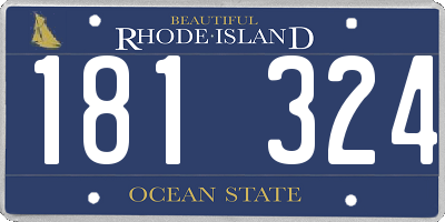 RI license plate 181324