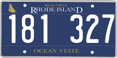 RI license plate 181327