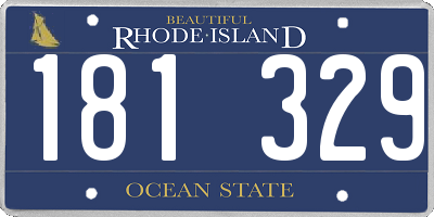 RI license plate 181329