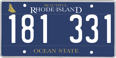RI license plate 181331