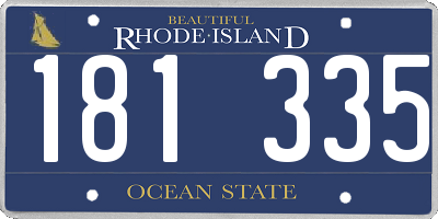 RI license plate 181335