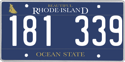 RI license plate 181339