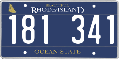 RI license plate 181341