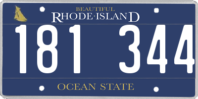 RI license plate 181344