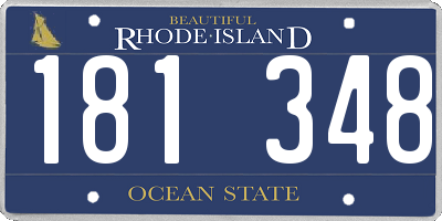 RI license plate 181348