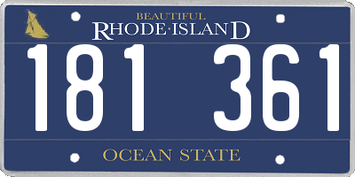 RI license plate 181361