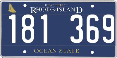 RI license plate 181369