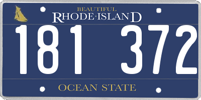 RI license plate 181372
