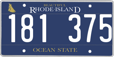 RI license plate 181375