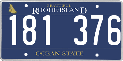 RI license plate 181376