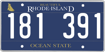 RI license plate 181391